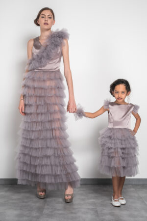 Baby abito con cascata in tulle