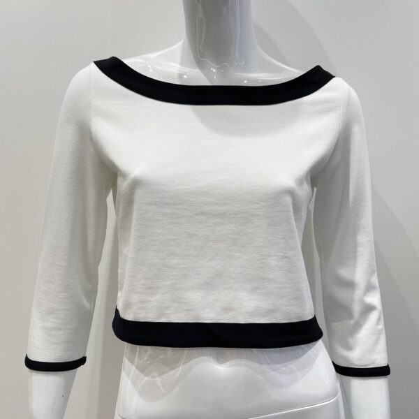 MAGLIA CROP BICOLOR