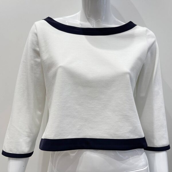 MAGLIA CROP BICOLOR