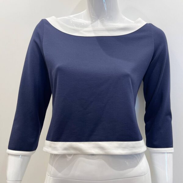 MAGLIA CROP BICOLOR