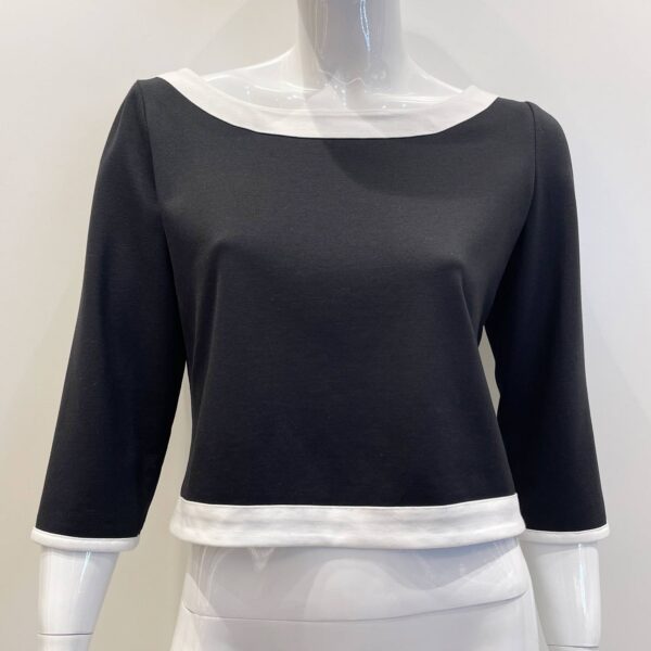 MAGLIA CROP BICOLOR